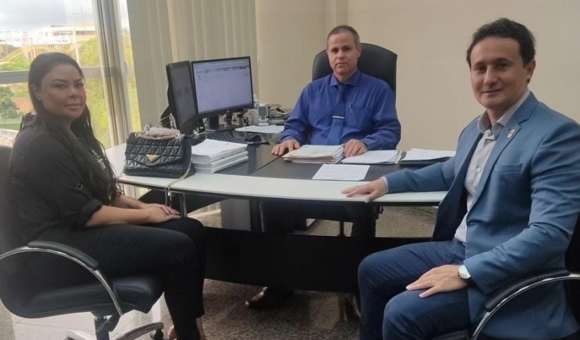 O Presidente Hugo Corrêa e a Diretora Financeira Janete Gomes reuniram-se o com Presidente do Igeprev, Sharlles Fernando Bezerra Lima.