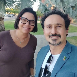 Presidente da Associação dos Servidores do Tribunal de Justiça – ASTJ, Vera Lima, e presidente do Sindicato dos Oficiais de Justiça do Tocantins – SINDOJUS/TO, Hugo Corrêa, trabalhando juntos pela aprovação do PL 06/2023.