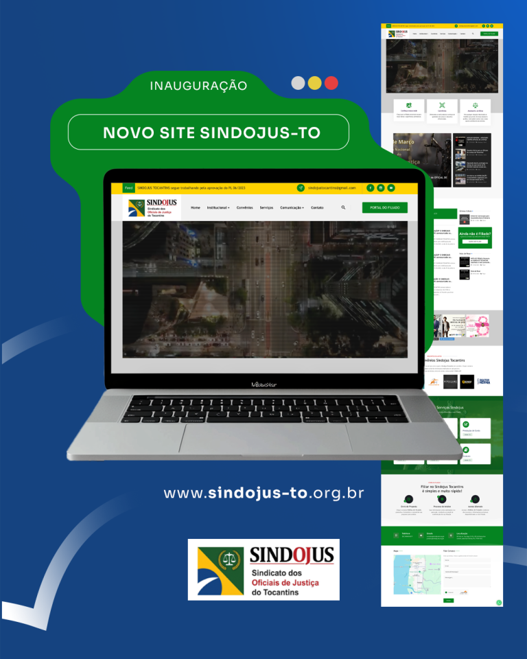 📢 O NOVO SITE DO SINDOJUS-TO ESTÁ NO AR! 🚀