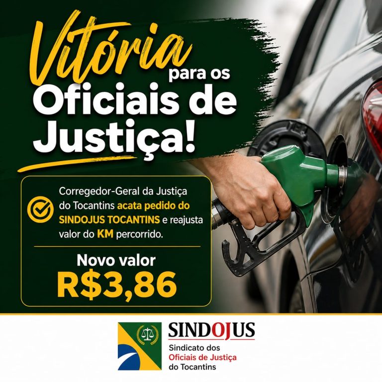 SINDOJUS-TO conquista reajuste do valor do KM percorrido