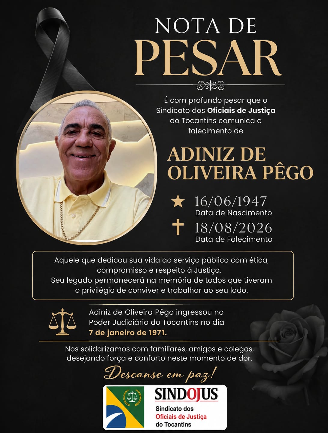 NOTA DE PESAR
